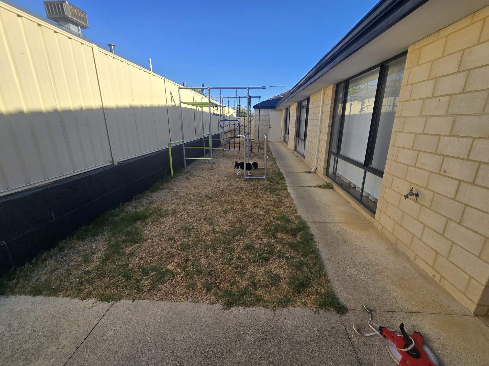 Tight-access residential site before excavation and preparation works began.