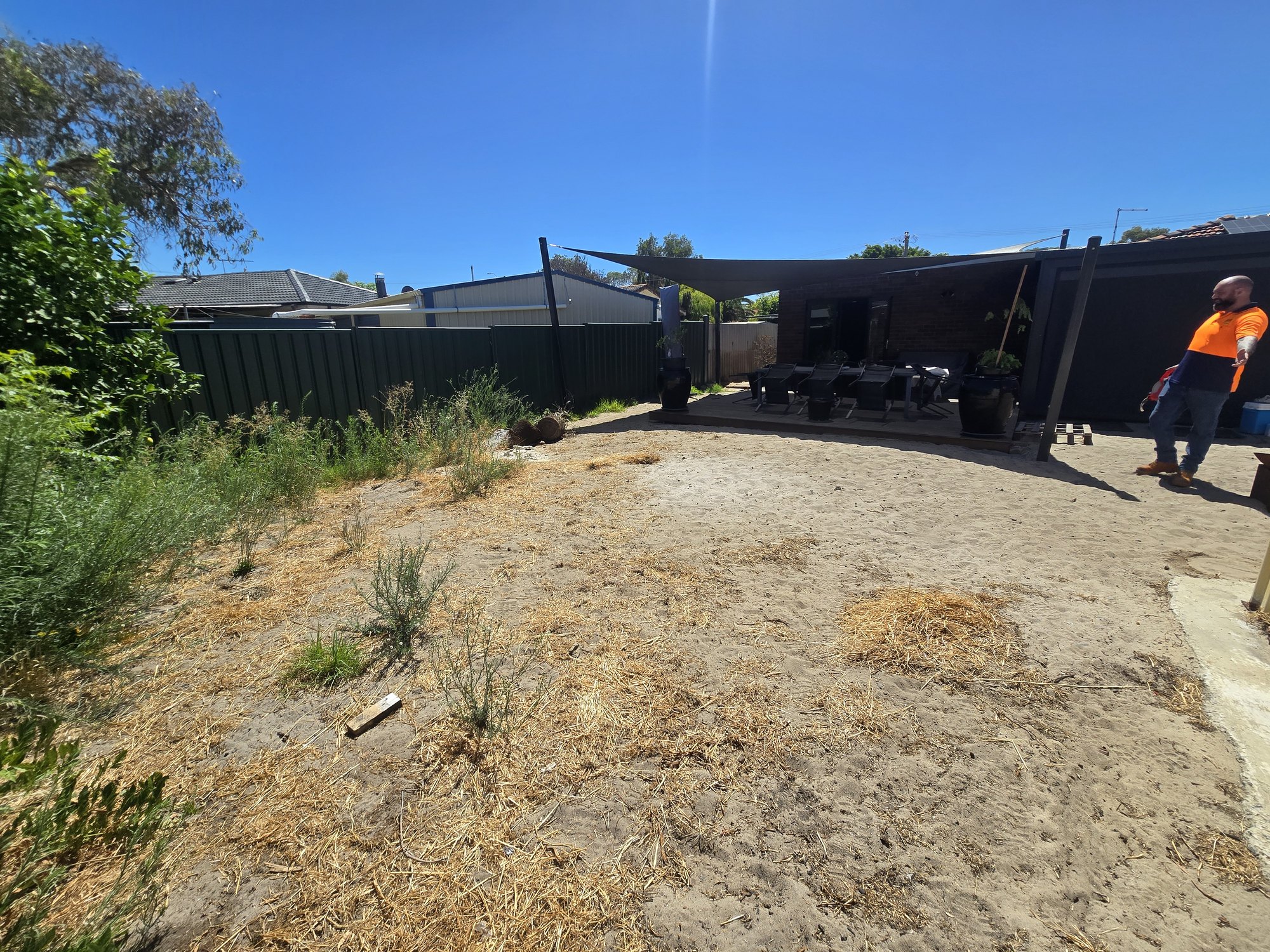 Site area before preparation and clean-up works began.