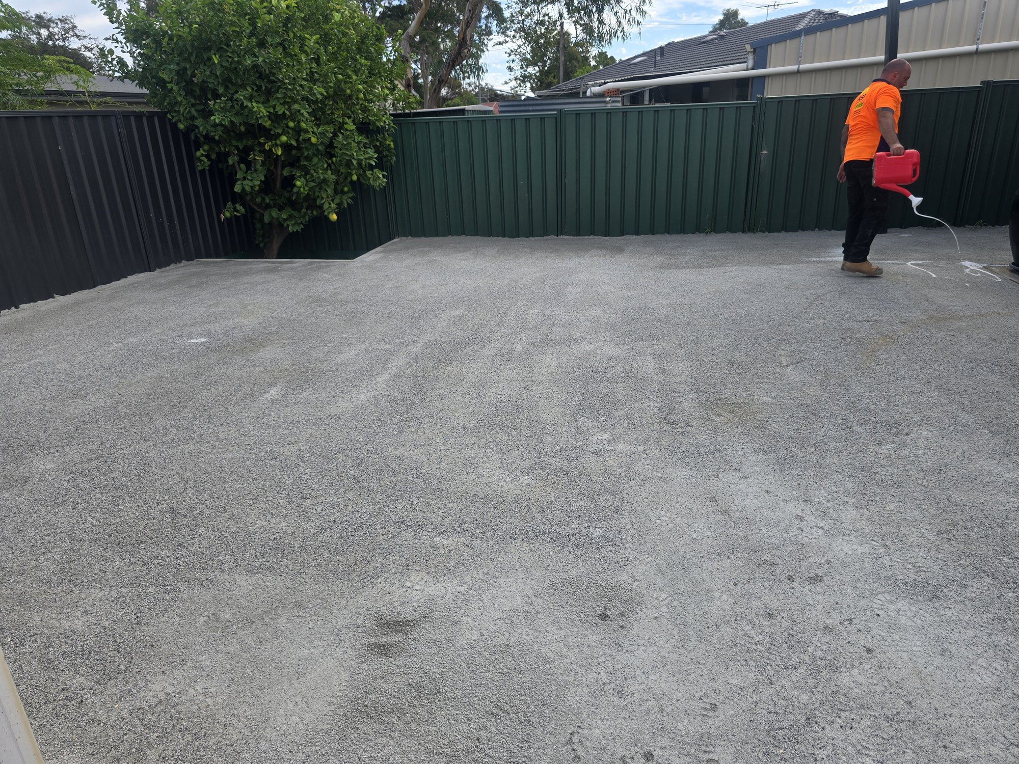 Prepared area ready for the next stage of the project.